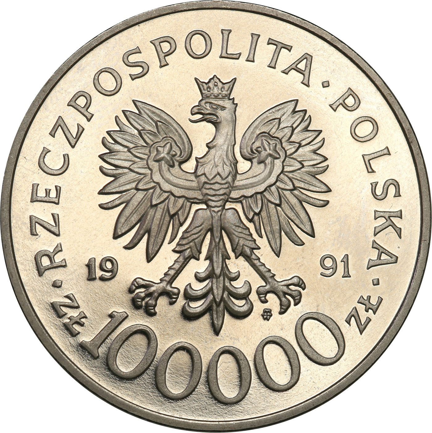 PRL. PRÓBA Nikiel 100 000 złotych 1991 – Bitwa o Anglię